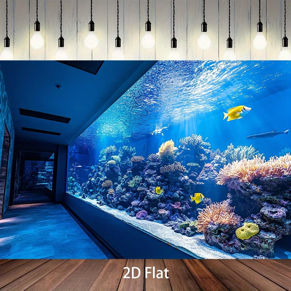 لوحة جدارية زاهية لحوض السمك ت - مراجعة Fish Aquarium Home وسعره