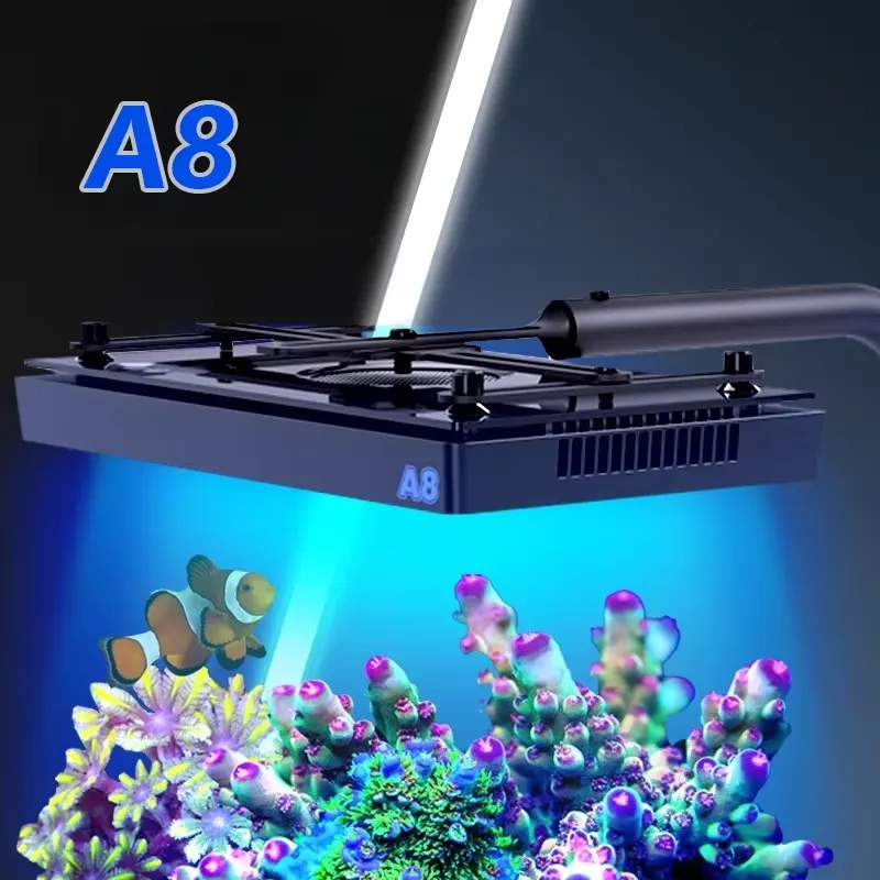 إضاءة LED للأحواض المائية A8SE - مراجعة Aquarium Fish Tank وسعره