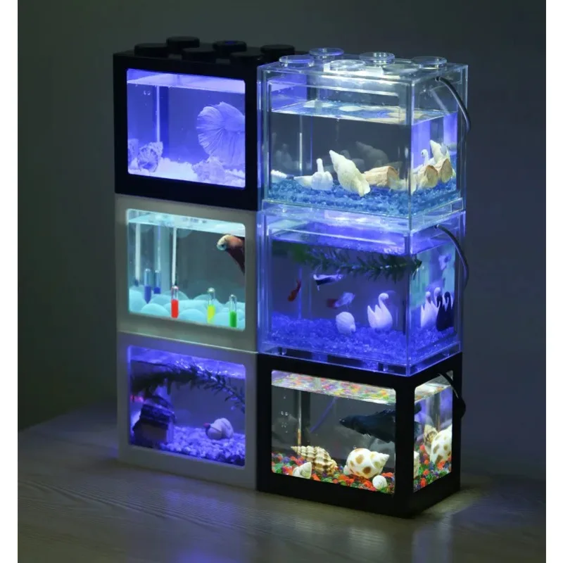 1L USB LED سطح المكتب حوض سمك  - مراجعة Betta Fish Tank وسعره