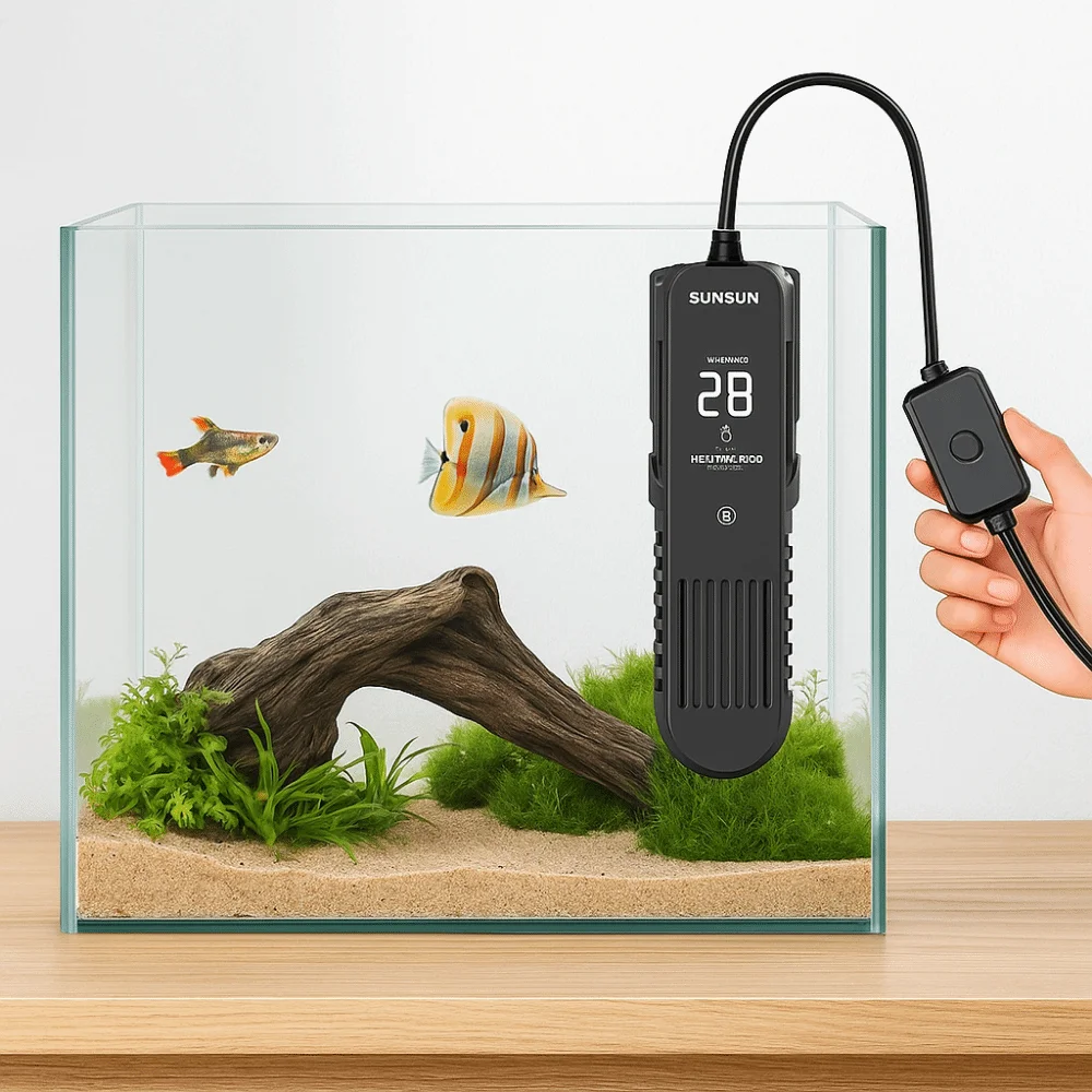 شاشة ال سي دي 20-35 ° C الرقمي - مراجعة Fish Tank Heater وسعره